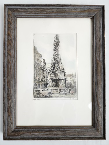 Vienna austria etching - austria,