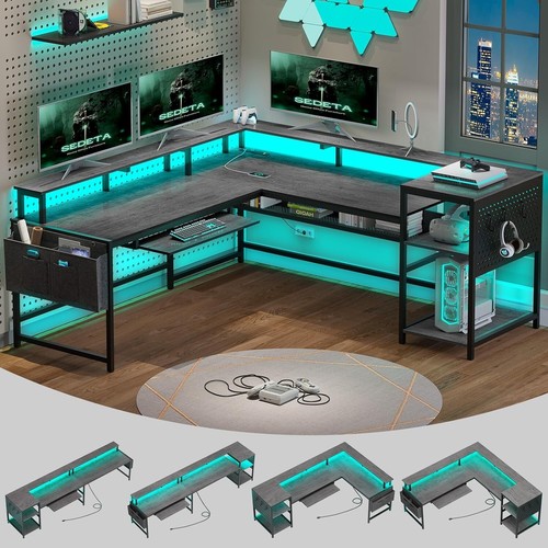 Shaped gaming desk - l,