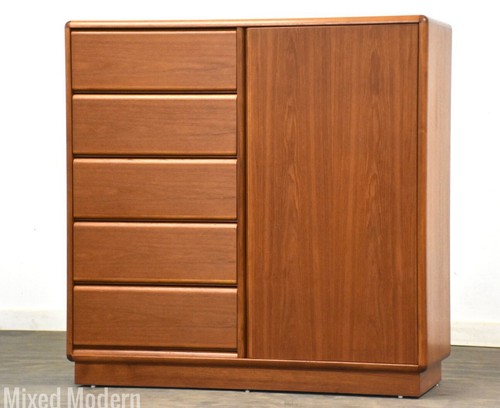 Danish modern teak armoire - modern,