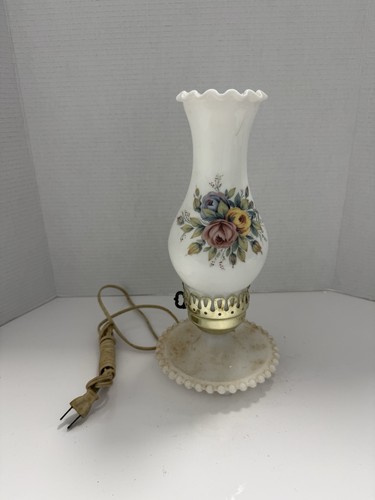 Vintage milk glass hurricane - glass,