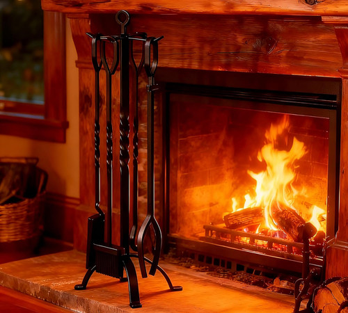 5pc fireplace tool set - 5pc,