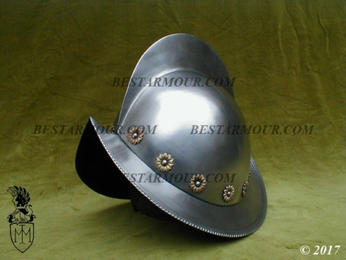 Medieval spanish morion helmet - morion,