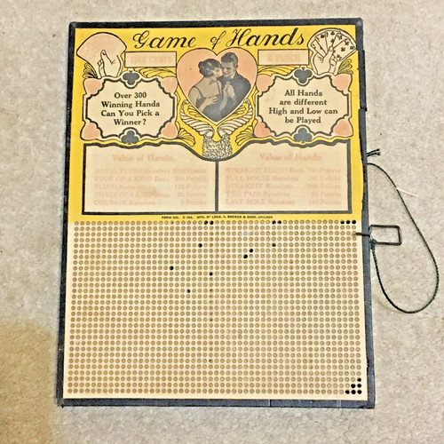 Vintage 1926 punch board - vintage,
