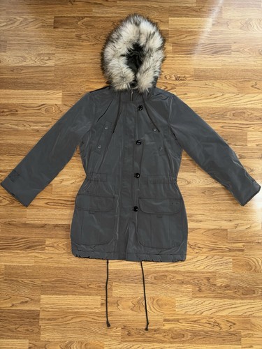 Gap faux fur hood parka - gap,