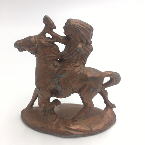 Native american statue metal - american,