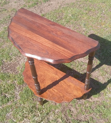 Mahogany demilune table - mahogany,