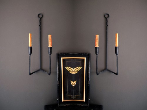 Double wall sconce candle - double,