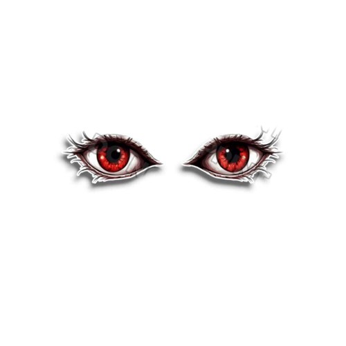 Eyeball stickers scary - scary, bloody