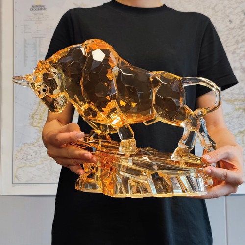 Acrylic bull statue - bull,