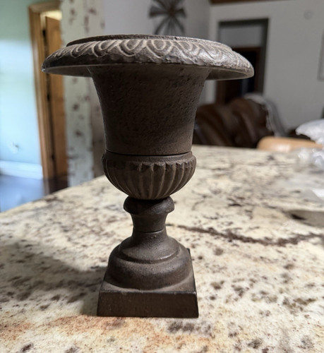 Cast iron metal urn