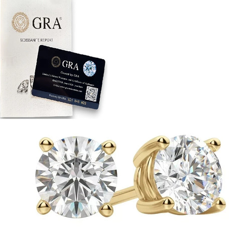 Moissanite push back 14k - 14k, gold