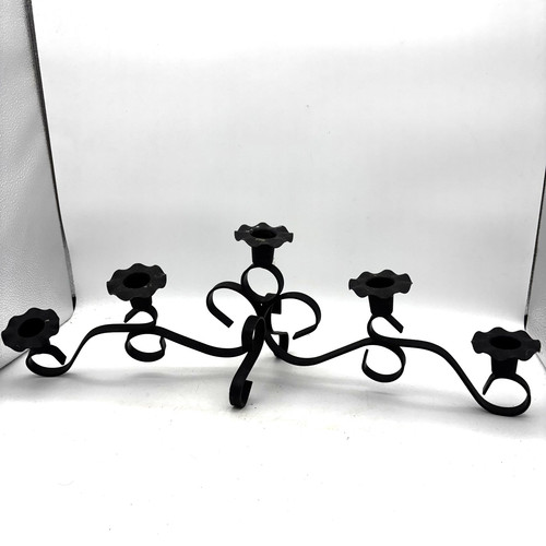 Black wrought iron candelabra - wrought,