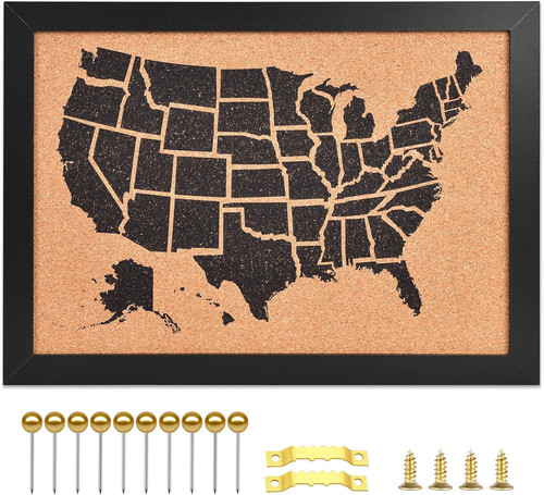 Cork board map - board, of