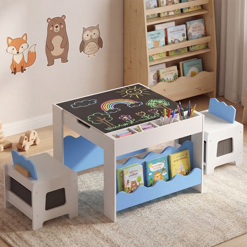 Wooden kids table and - table, chairs
