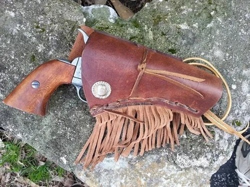New western leather - new, gun