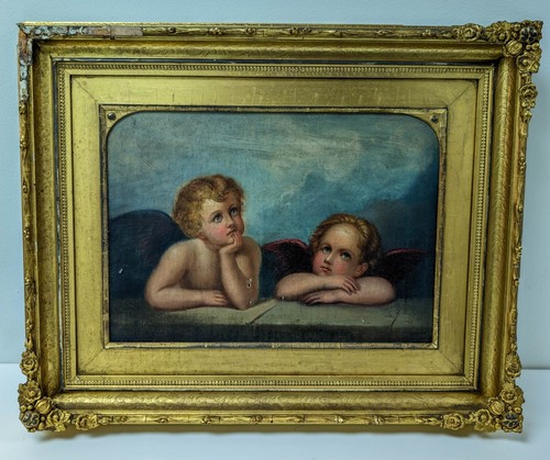 Antique victorian oil painting - oil,