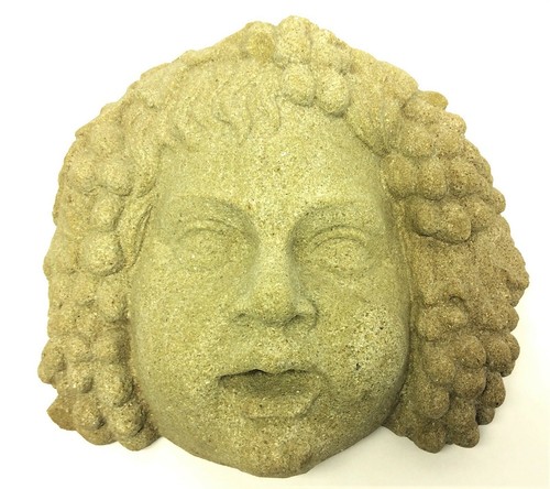 Concrete garden fountain face - fountain,