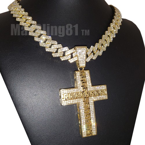Gold cross charm - gold, pt