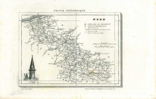 Map hauts france - map, of