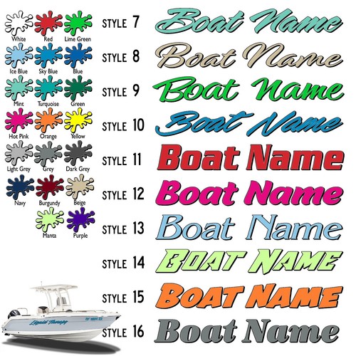 Boat name decal - name, custom
