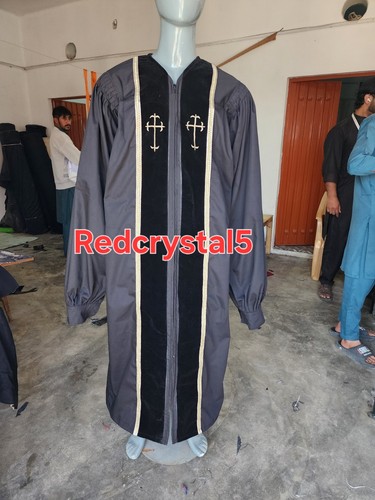 Men black cotton - black, robe