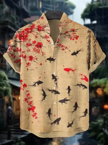 Men hawaiian shirt japanese - hawaiian,
