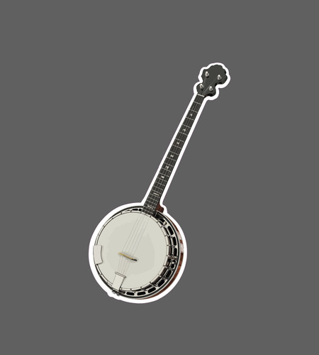 Banjo sticker music folk - sticker,