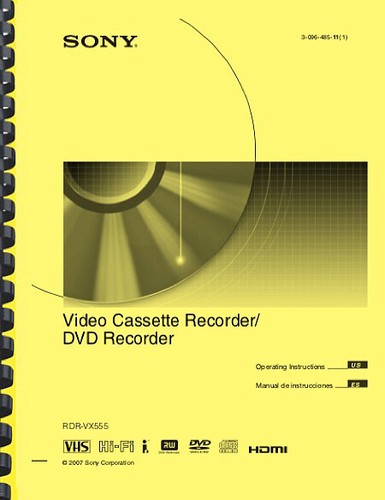 Sony rdr vx555 - dvd, vcr