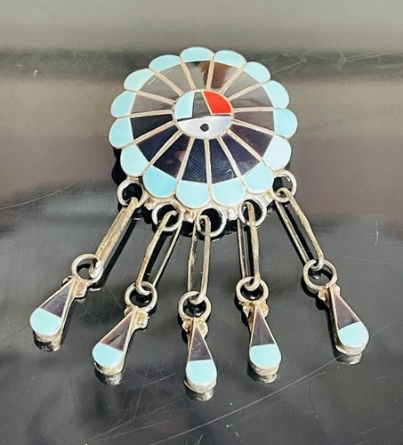 Vtg zuni sun face - vtg, coral