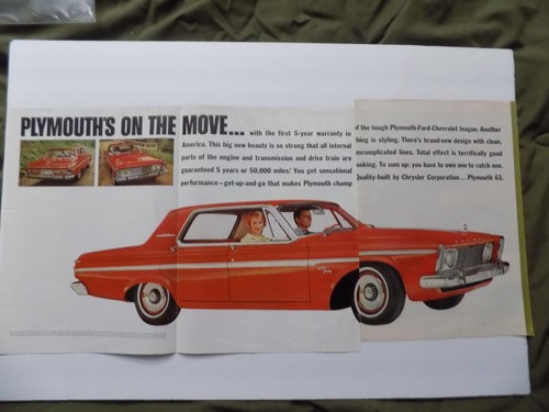 Print 1962 plymouths - ad,