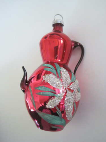 Mercury glass ornament gdr red - mercury,