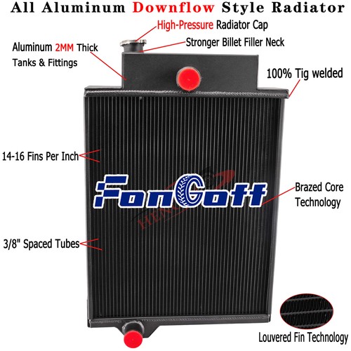 4row aluminum radiator fits - 4row,