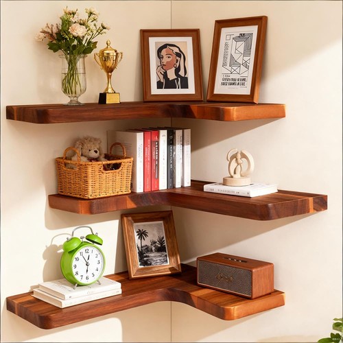 Floating corner shelves - floating, shelves,