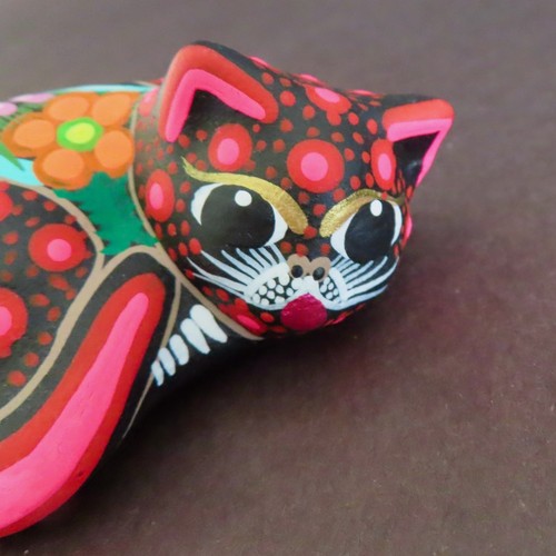 Handmade sleeping cat clay - cat,