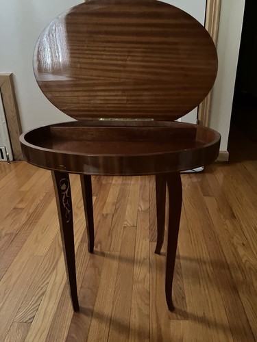 Italian music box table inlaid - italian,