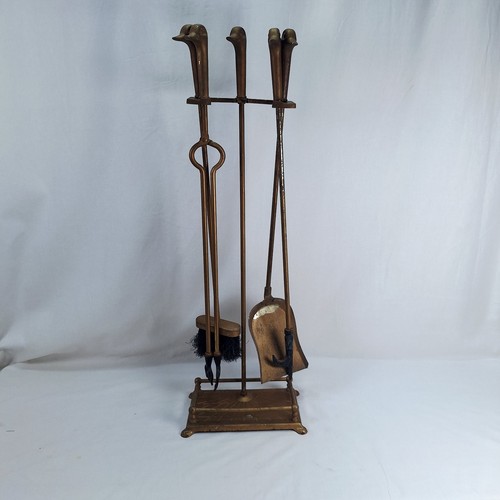 Brass duck head fireplace tool - fireplace,