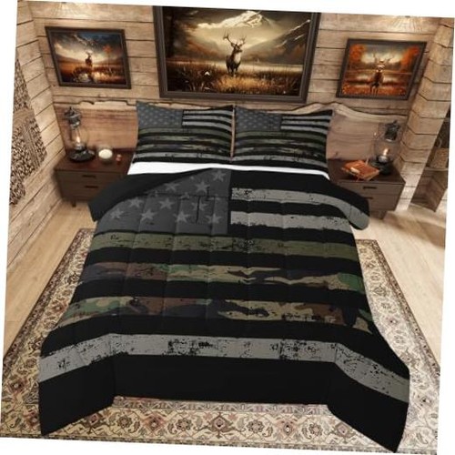 American flag camo bedding set - camo,