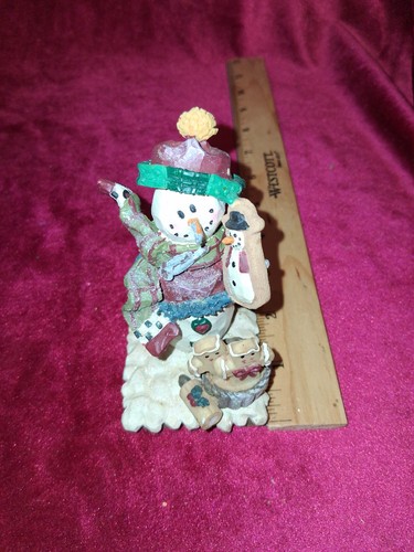 Vintage wooden snowman - wooden,