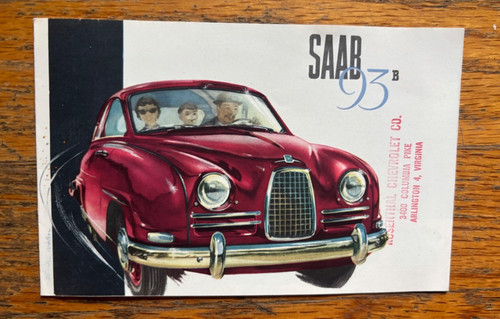 Vintage 1950s saab 93b promo - saab,