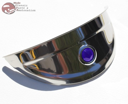 Stainless headlight blue - 7",