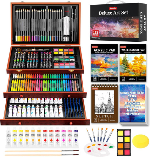 Art supplies 192 pack - pack, deluxe