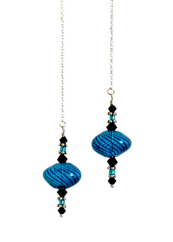 Iaj teal blue hand - blue, blown