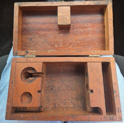 Antique wooden fitted - tool, box