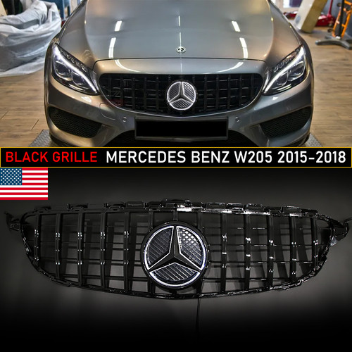 Glossy black grille - black,