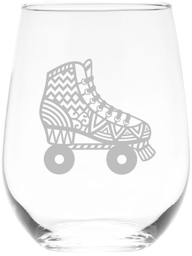 Roller skate stemless wine - roller,