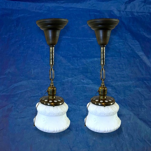 Pair rewired pendant lights - rewired,