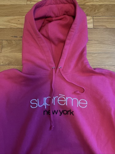 Supreme classic hoodie pink - supreme,