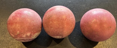 Vintage duckpin bowling balls - bowling,