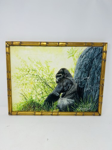 Signed gorilla painting - gorilla, on