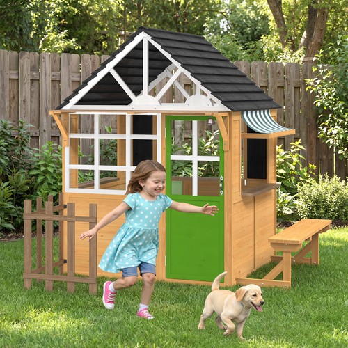 Wooden outdoor playhouse kids - wooden,